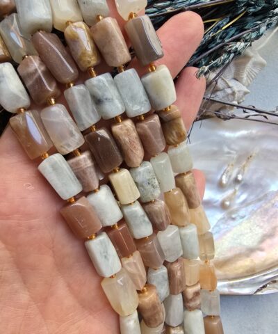 9x14 MM Silindir Mix Ay Taşı Güneş Taşı