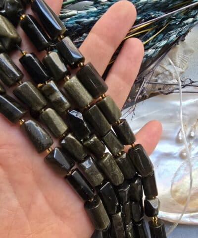 9x14 MM Silindir Obsidyen Taşı