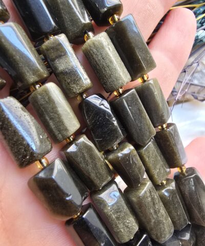 9x14 MM Silindir Obsidyen Taşı