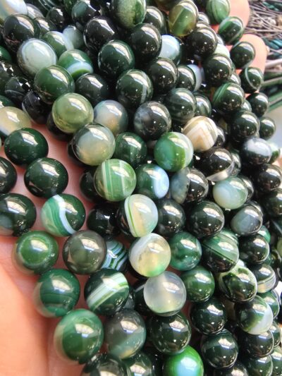 AAA 8 MM Yeşil Madagaskar Akik Taşı
