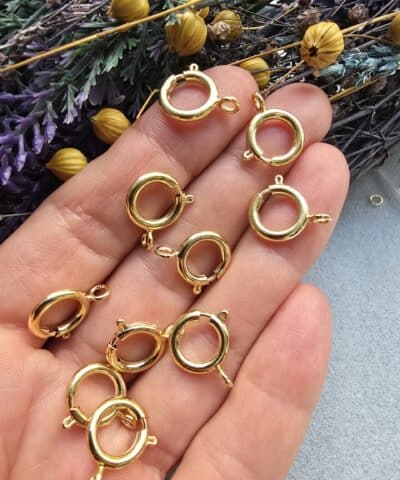 Altın Kaplama Fermuar Kilit Halka Kilit Çeşitleri - 12 MM