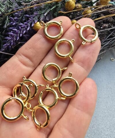 Altın Kaplama Fermuar Kilit Halka Kilit Çeşitleri - 14 MM