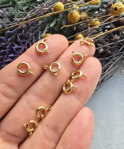 Altın Kaplama Fermuar Kilit Halka Kilit Çeşitleri - 7 MM