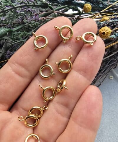 Altın Kaplama Fermuar Kilit Halka Kilit Çeşitleri - 9 MM