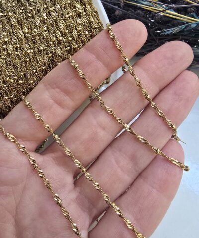 Burgu Top Detaylı Çelik Takı Zinciri