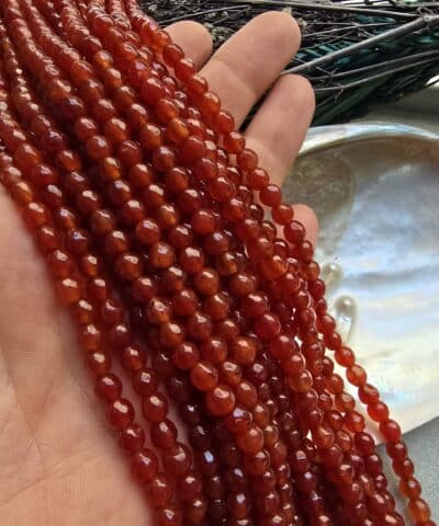 Faset Karnelyan Ceyt Kuvars Taşı - 6 MM