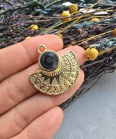 Mineli Motifli Yelpaze Charm - 502