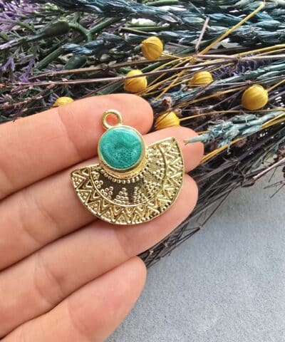 Mineli Motifli Yelpaze Charm - 503
