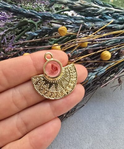 Mineli Motifli Yelpaze Charm - 504