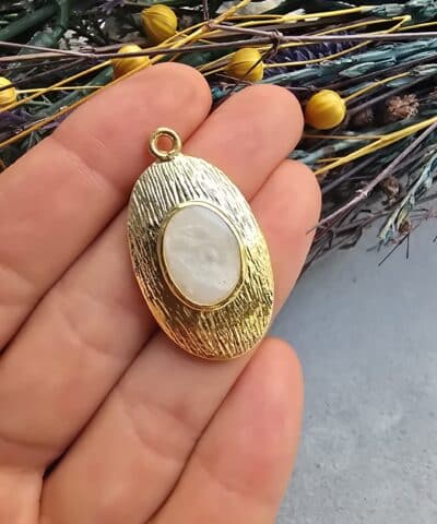 Mineli Oval Madalyon Charm - 501