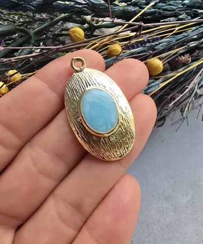 Mineli Oval Madalyon Charm - 506