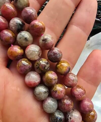 Pembe Krizopras Doğal Taş Dizi - 8 MM