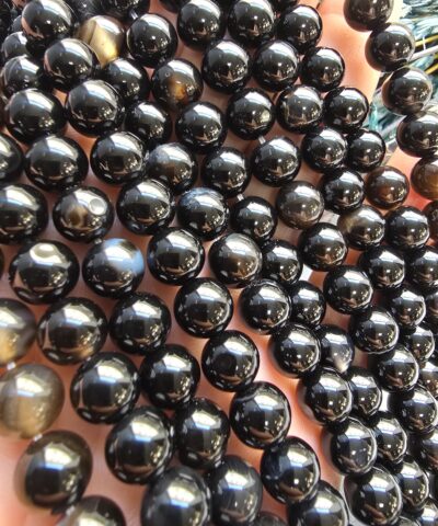 Siyah Akik Doğal Taş 8 MM
