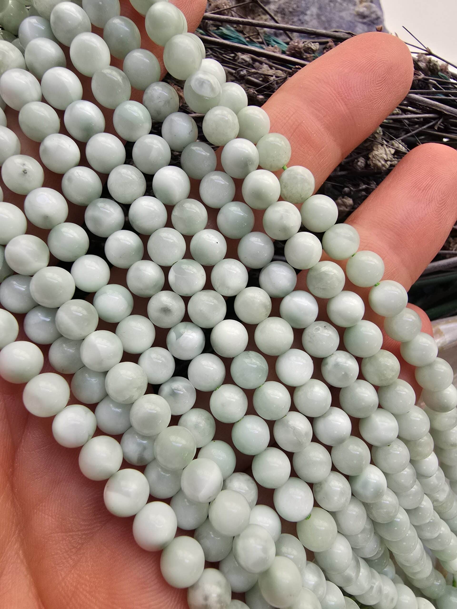 Yeşil Angelite Doğal Taş Dizi - 6 MM