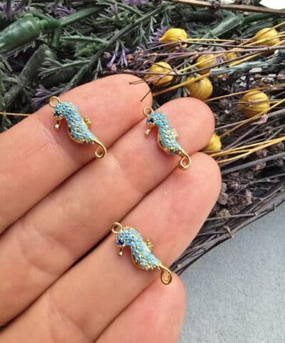 Zirkon Taşlı Deniz Atı Charm Kolye Ucu