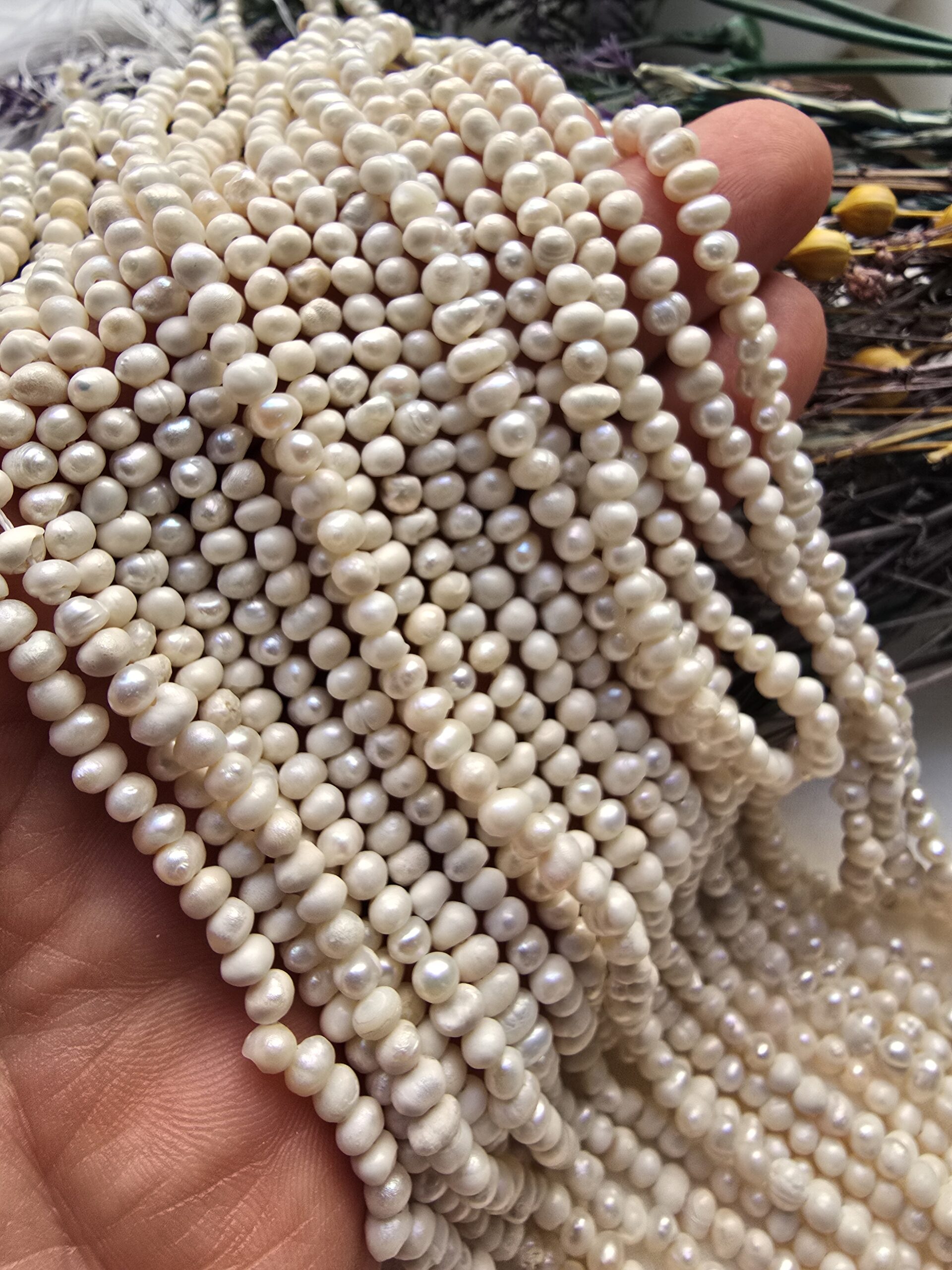 4mm Amorf Ham Doğal Barok İnci - Görsel 3