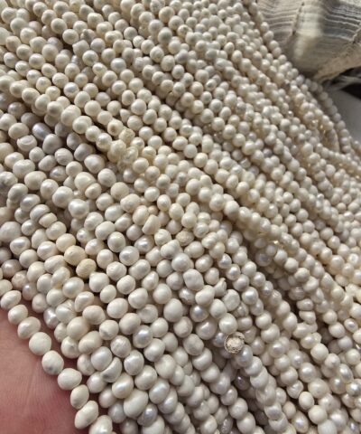 3-4 MM Oval Ham Kum İncisi Doğal İnci