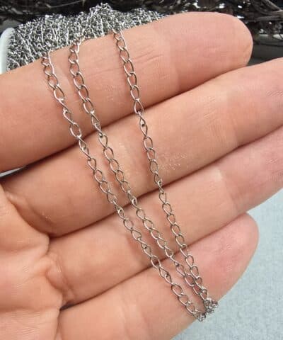 1.5 MM SF240 Klasik Çelik Takı Zinciri - Gümüş