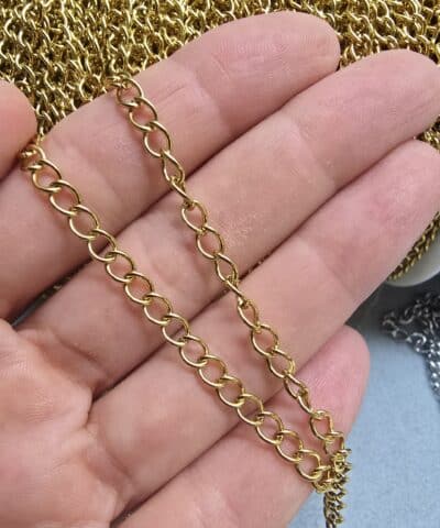 4 Mm Kaynaksiz Klasik Uzatma Celik Taki Zinciri Gold