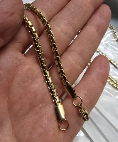 4 MM ZİGZAG Hazır Çelik Kolye 50 CM