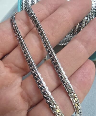 44 Mm Su Yolu Celik Taki Zinciri Gumus