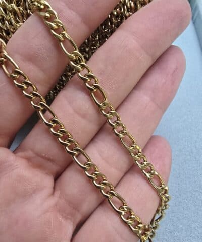 45x65x9 Mm Celik Taki Zinciri Gold