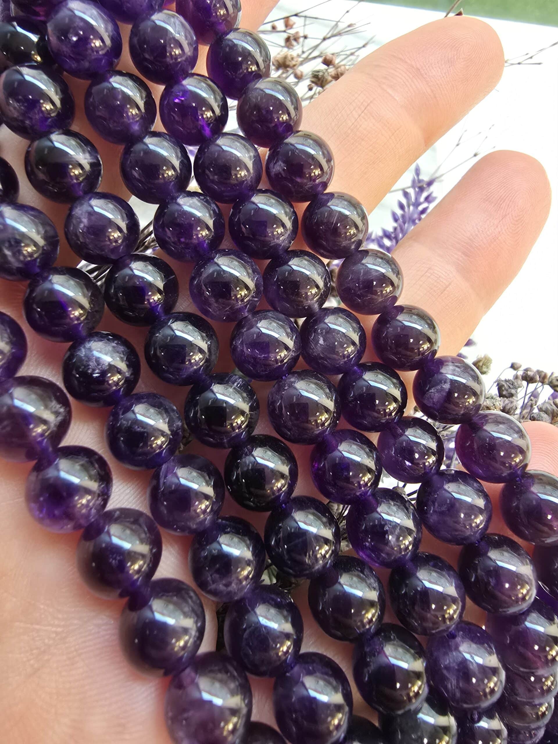 5A Kalite 8 MM Uruguay Ametist Taşı