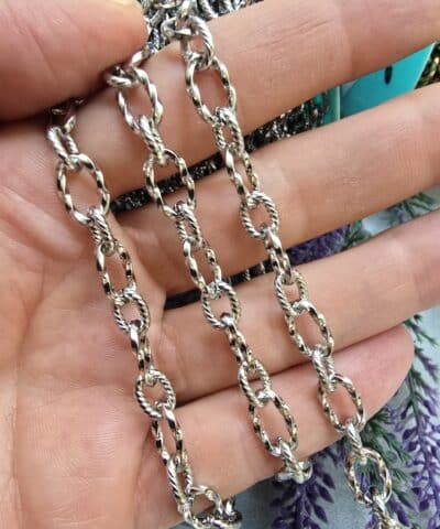 7x10 Mm Burma Atac Celik Taki Zinciri Gumus