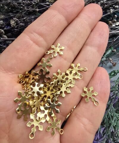 Kar Tanesi Celik Pul Sallantili Charm Gold