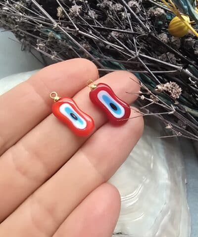 Mekik Nazar Gözlü Murano Cam Obje Charm - 501