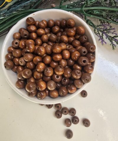 8 MM Koyu Kahve Rondela Ahşap Tahta Boncuk