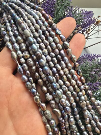 7x5 MM Arpa Doğal Siyah İnci - Görsel 2