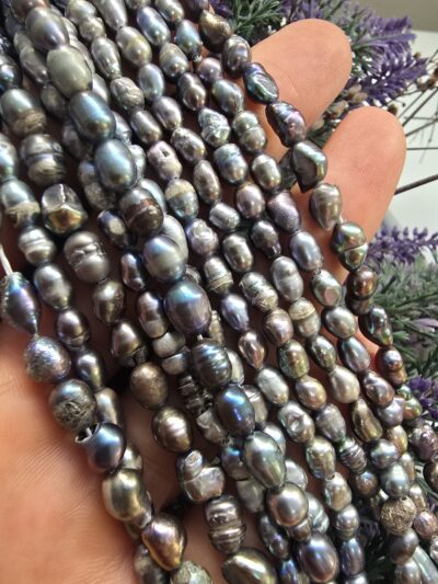 7x5 MM Arpa Doğal Siyah İnci - Görsel 3