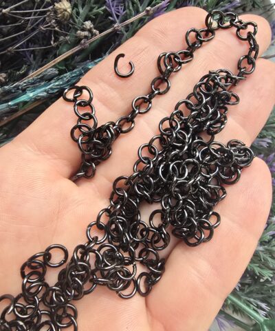 6x0.9 MM Stainless Steel Siyah Çelik Halka