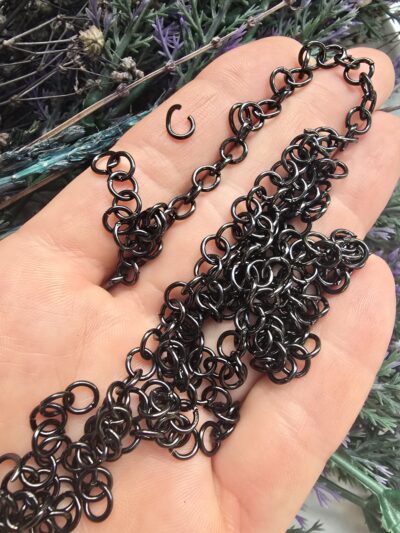 6x0.9 MM Stainless Steel Siyah Çelik Halka