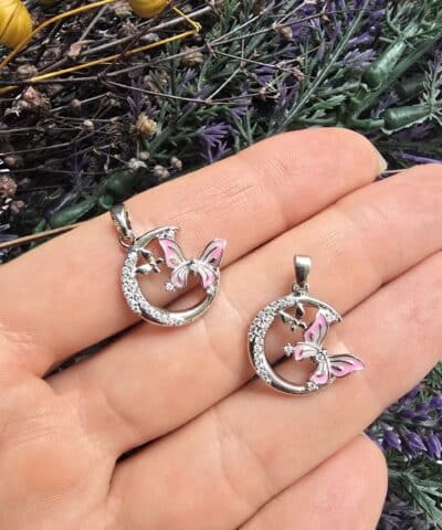 Ay Çerçeveli Kelebekler Silver Charm