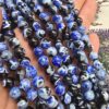 8 MM Küre Mavi Parçalı Siyah Akik - Görsel 3