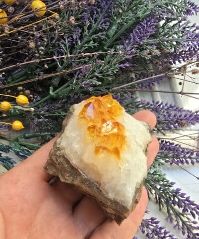 185 Gram Doğal Kayaç Kütle Sitrin Taşı