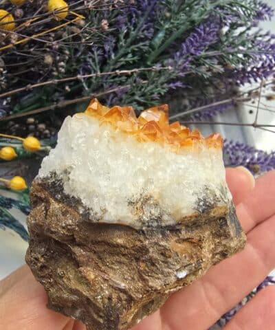 185 Gram Doğal Kayaç Kütle Sitrin Taşı