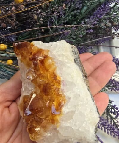 324 Gram Doğal Kayaç Kütle Sitrin Taşı