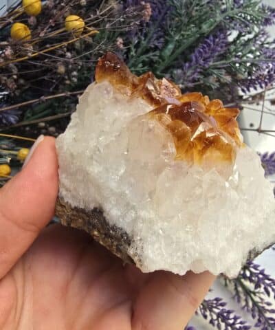 324 Gram Doğal Kayaç Kütle Sitrin Taşı