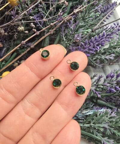 6 Mm Celik Tek Tas Gold Charm Tek Kulp 501