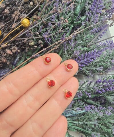 6 Mm Celik Tek Tas Gold Charm Tek Kulp 503