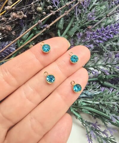 6 Mm Celik Tek Tas Gold Charm Tek Kulp 505