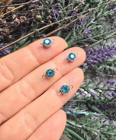 6 Mm Celik Tek Tas Silver Charm Cift Kulp 502