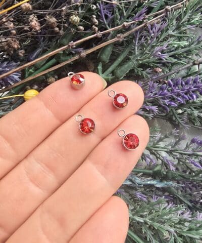 6 Mm Celik Tek Tas Silver Charm Tek Kulp 502