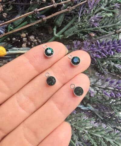 6 Mm Celik Tek Tas Silver Charm Tek Kulp 504