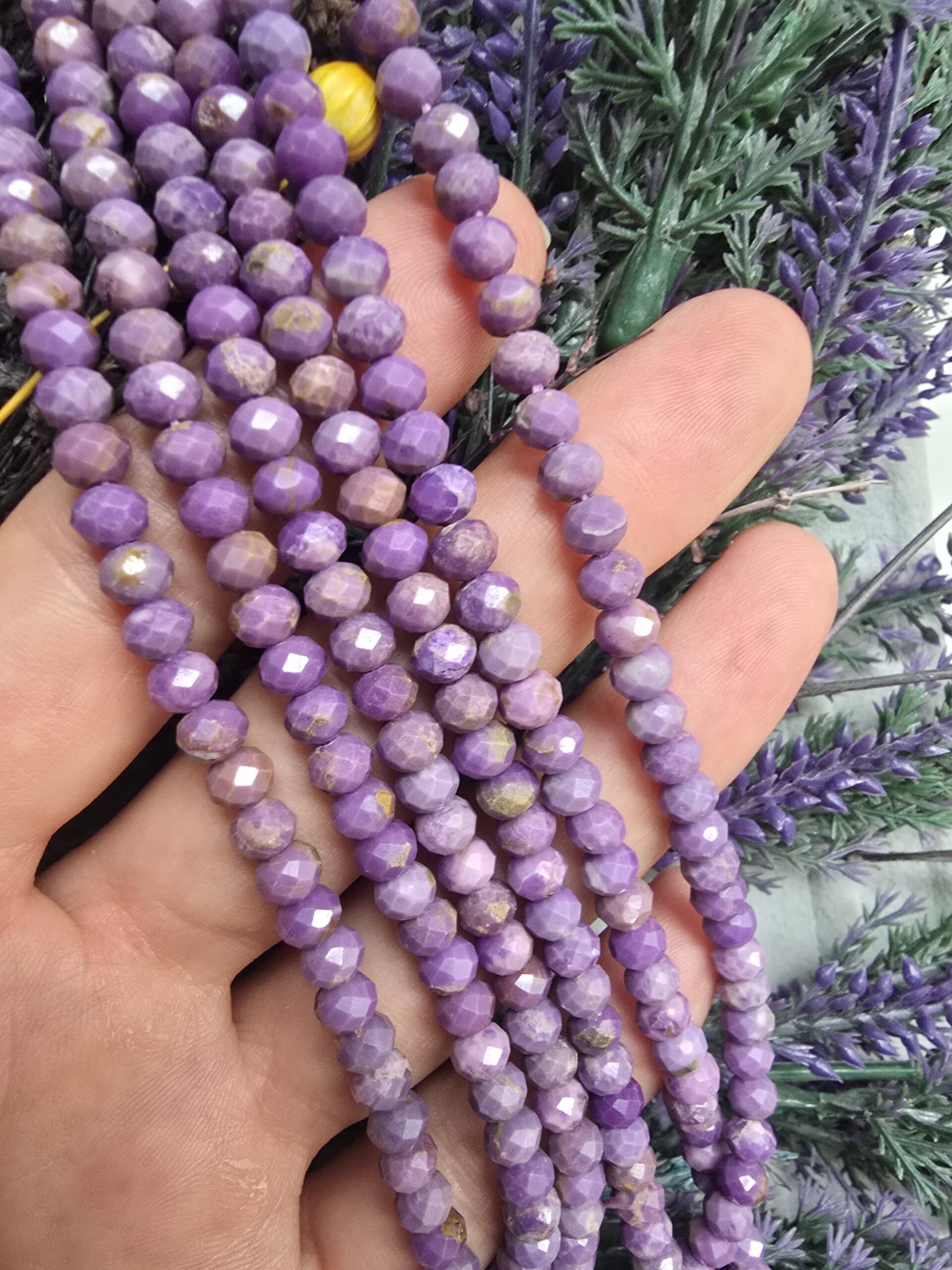 6 Mm Rondela Lepidolit Dogal Tas 2