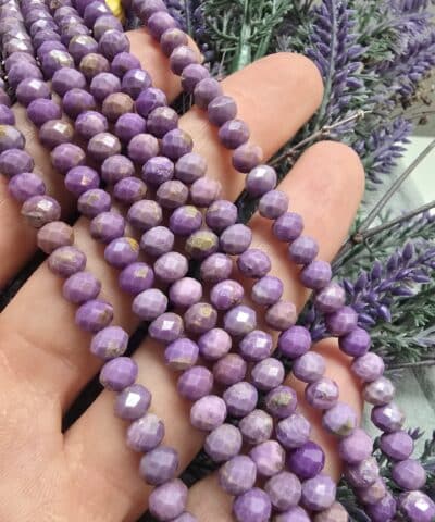 6 Mm Rondela Lepidolit Dogal Tas