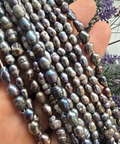 7x5 Mm Arpa Dogal Siyah İnci